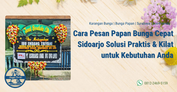 cara pesan papan bunga cepat Sidoarjo