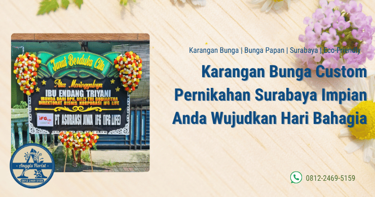karangan bunga custom pernikahan Surabaya