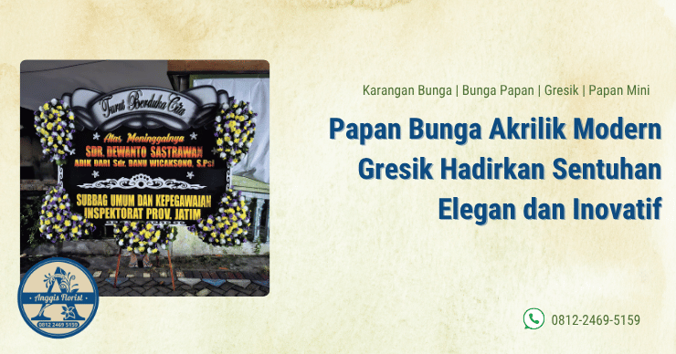 papan bunga akrilik modern Gresik