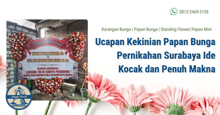 ucapan kekinian papan bunga pernikahan Surabaya