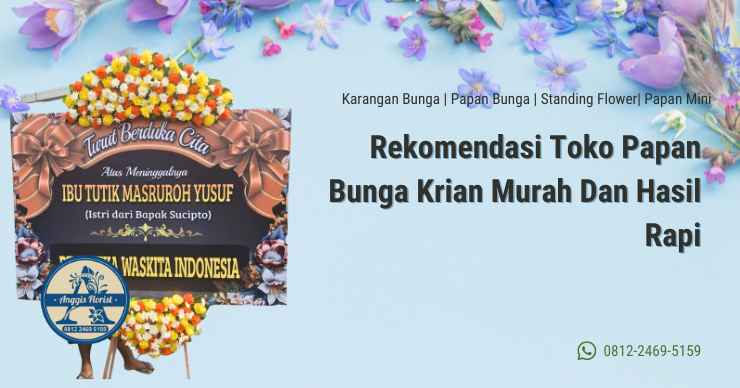Rekomendasi Toko Papan Bunga Krian Murah Dan Hasil Rapi