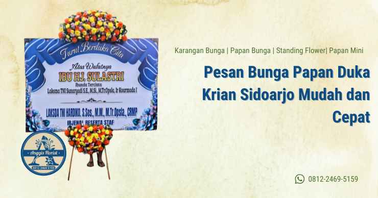 Pesan Bunga Papan Duka Krian Sidoarjo Mudah dan Cepat