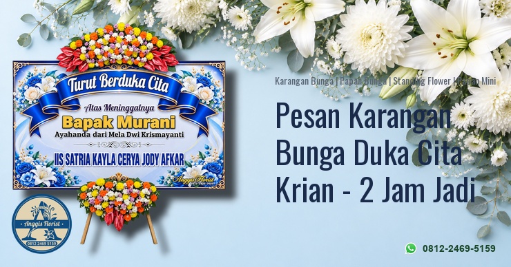 Pesan Karangan Bunga Duka Cita Krian - 2 Jam Jadi - Anggis Florist